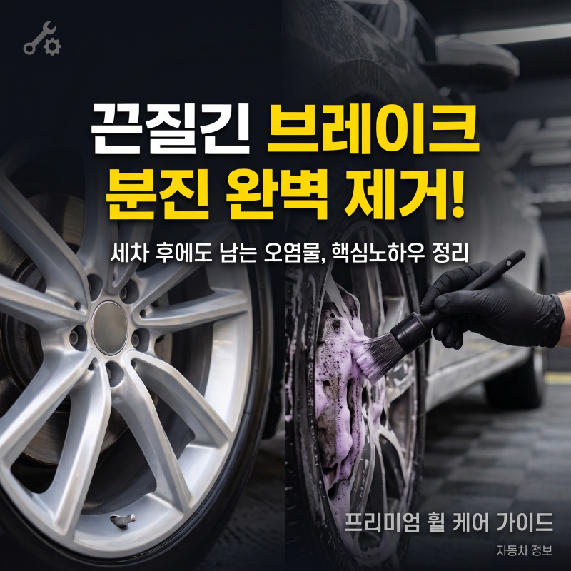 세차 후에도 끈질기게 남아 있는 브레이크 분진 제거 방법