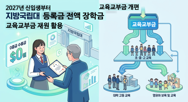 [<b>교육</b>] 지방국립대 등록금 '0원' 추진… 남아도는 <b>교육교부금</b> 대학으....