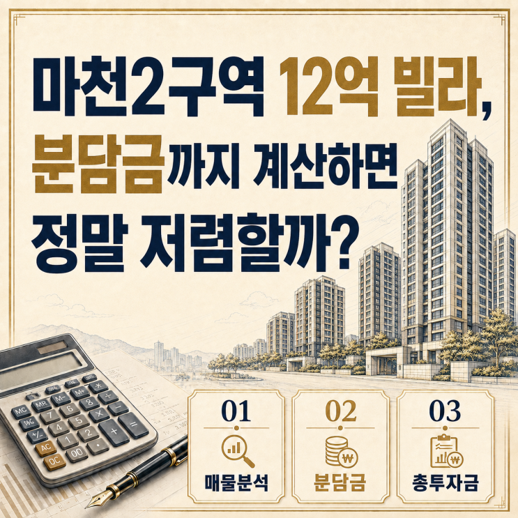[재개발] 마천2구역 12억 빌라, 분담금까지 계산하면 정말 저렴할까?
