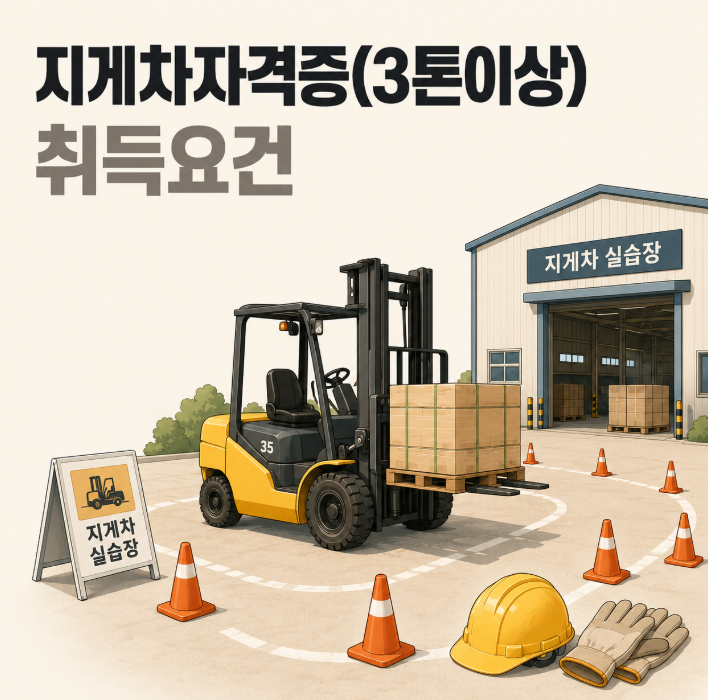 지게차자격증(3톤이상) 응시자격과 취득요건 총정리