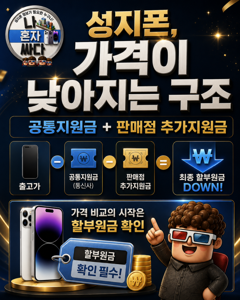 최신 성지폰 시세표 보는 법｜할부원금·부가서비스 조건까지 현명하게 확인하기