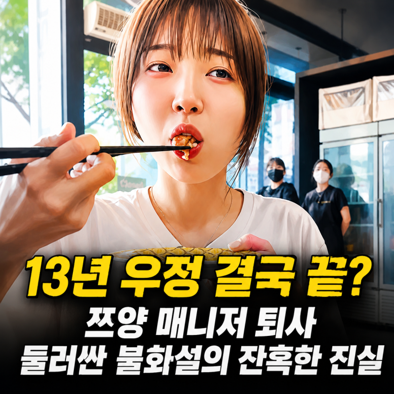 "13년 우정 결국 끝?" 쯔양 매니저 퇴사 둘러싼 불화설의 잔혹한 진실