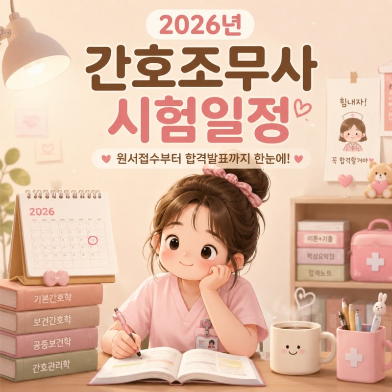 2026년 간호조무사 시험일정 시험장소 시험과목 시험시간 하반기 합격팁 정리