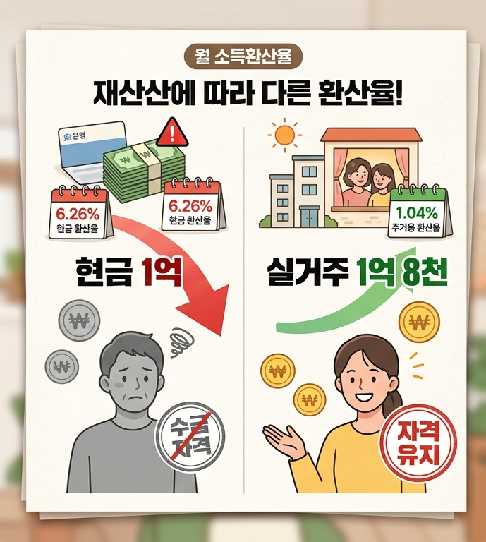 기초생활수급자 재산 1억 넘으면 탈락일까? 현금vs실거주 주택 상속 및 소득 기준 정리