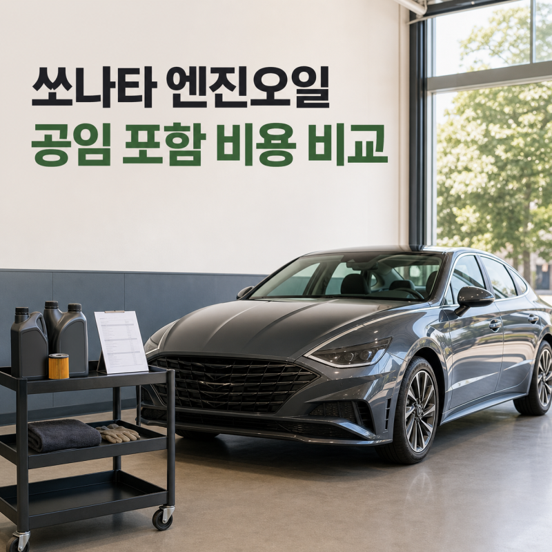쏘나타 DN8 엔진오일 싸게 교체하는 법, 0W-16·0W-20부터 확인