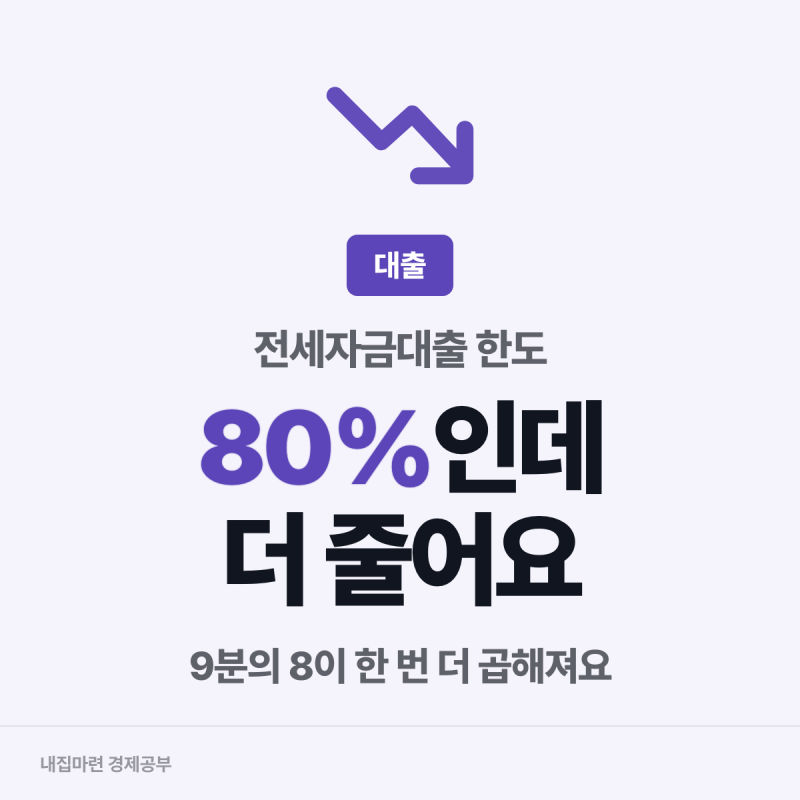 전세자금대출 한도, 80% 계산했는데 왜 더 줄어들까
