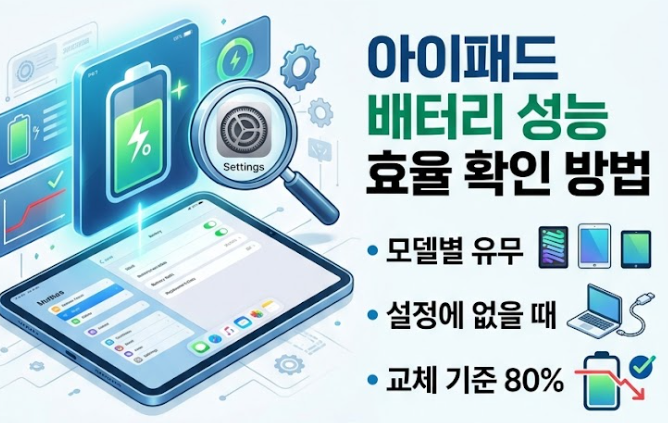 아이패드 배터리 성능 효율 확인방법 (+교체비용·교체기준)