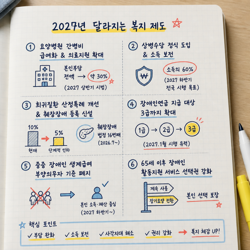 2027년 달라지는 사회복지 제도 변화와 주요 지원 대상 확인하기