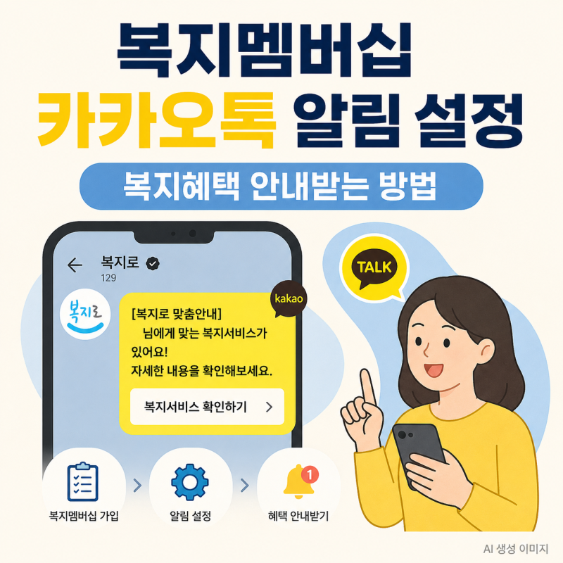 복지멤버십 카카오톡 알림 설정｜복지혜택 안내받는 방법