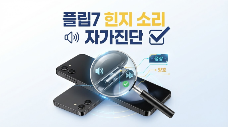 갤럭시 Z 플립7 힌지 쩍쩍 소리 원인과 셀프 자가 진단 및 무상 수리 꿀팁