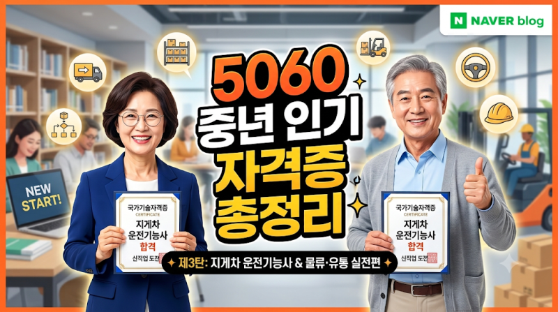지게차운전기능사 : 단기 취득 & 단기 취업 1위 - 5060 정년 은퇴후 대비 총정리 #3