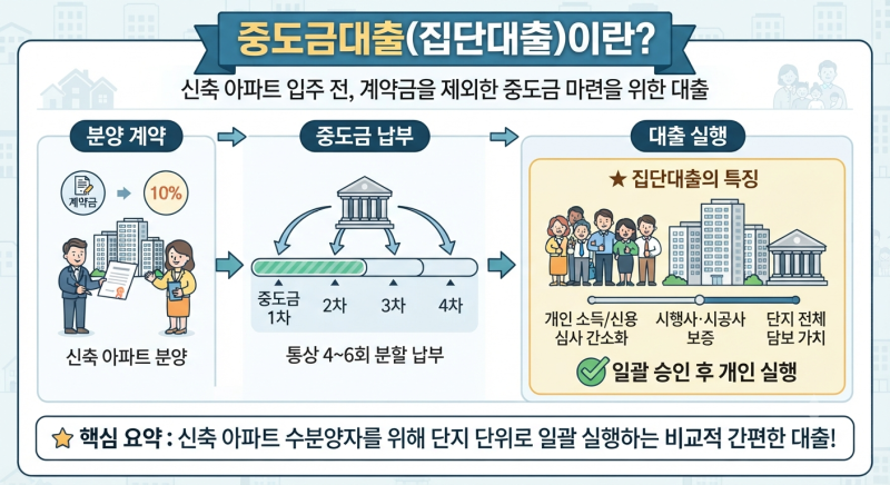 아파트 중도금대출과 잔금대출 전환 완벽정리 - DSR 적용 시점이 핵심 (2026년 최신)