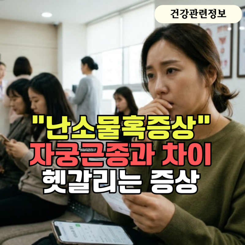"난소물혹증상" 자궁근종 차이, 헷갈리는 증상 한눈에 정리
