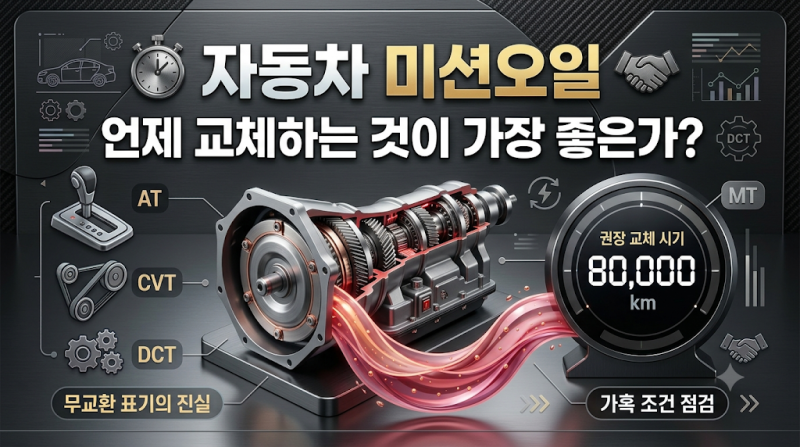 자동차 미션오일 교체주기 총정리! 무교환이라도 교체해야 할까?