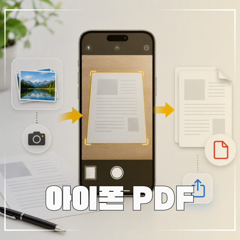 아이폰 사진 PDF 만들기 메모 앱으로 스캔 저장하는 방법
