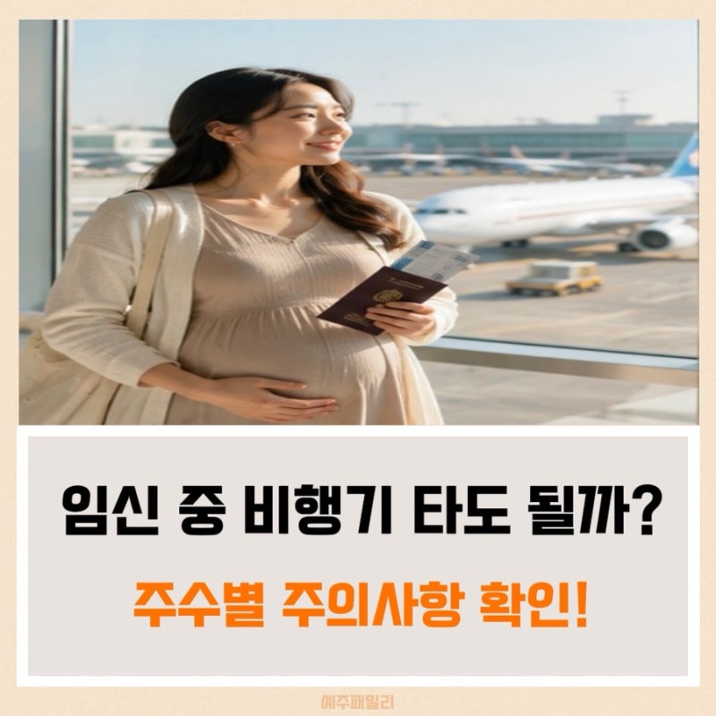 임산부 비행기 주수, 몇 주부터 몇주까지 안전하게 탈 수 있을까?