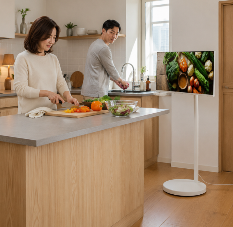 43인치 이동식 TV 직접 사용해보니｜와이드무빙뷰 화이트에디션 삼탠바이미 V3 후기