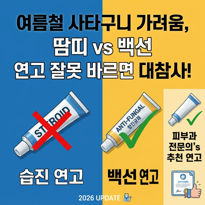 여름철 사타구니 습진 땀띠 구별법, 잘못된 연고 사용의 위험성은?