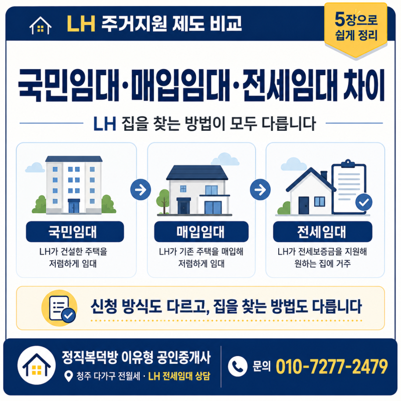 국민임대·매입임대·전세임대 차이｜LH 집을 찾는 방법이 모두 다릅니다