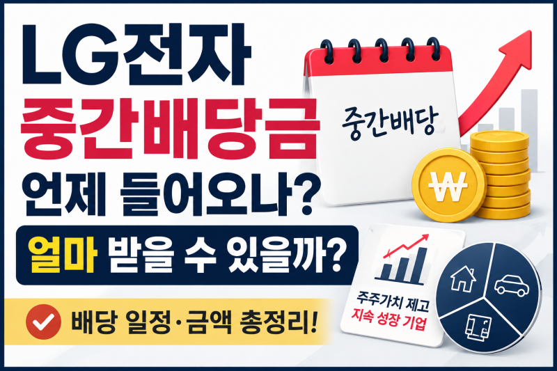 LG전자 중간배당금 언제들어오나? 얼마받을수있을까? 일정총정리