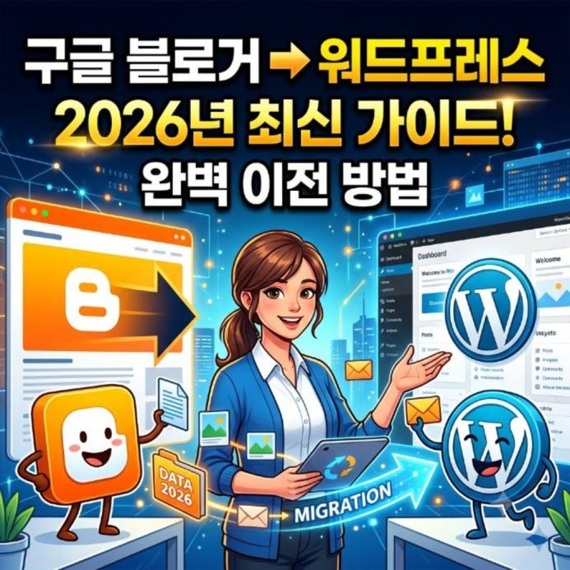 구글 블로거 (블로그스팟) 워드프레스 이전 방법 2026년 최신 가이드
