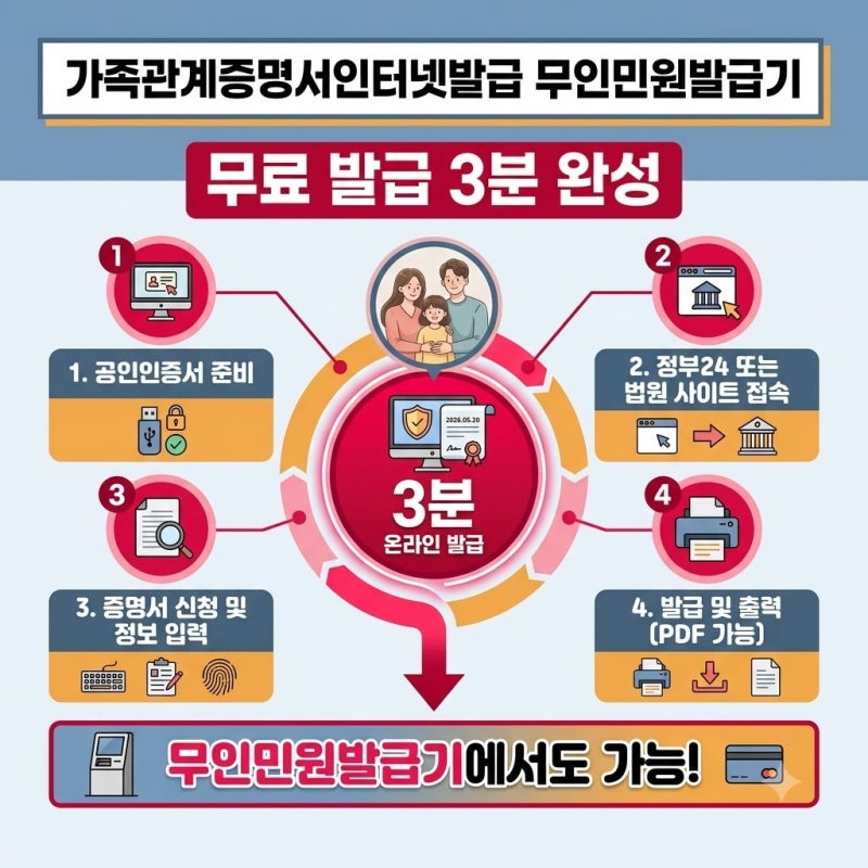 가족관계증명서인터넷발급 무인민원발급기, 비교하다 결국 주민센터 안 가게 된 이유