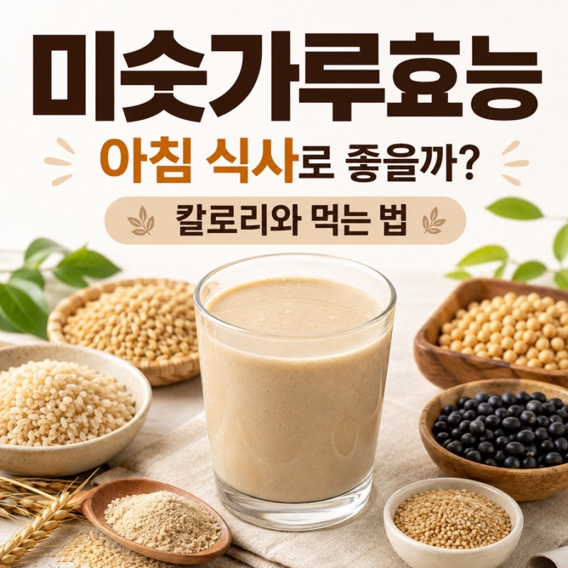 미숫가루효능, 아침 식사로 괜찮을까? 칼로리와 먹는 법