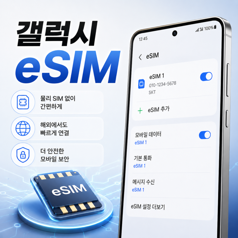 갤럭시 eSIM 기능과 개통사용 방법 알아보기