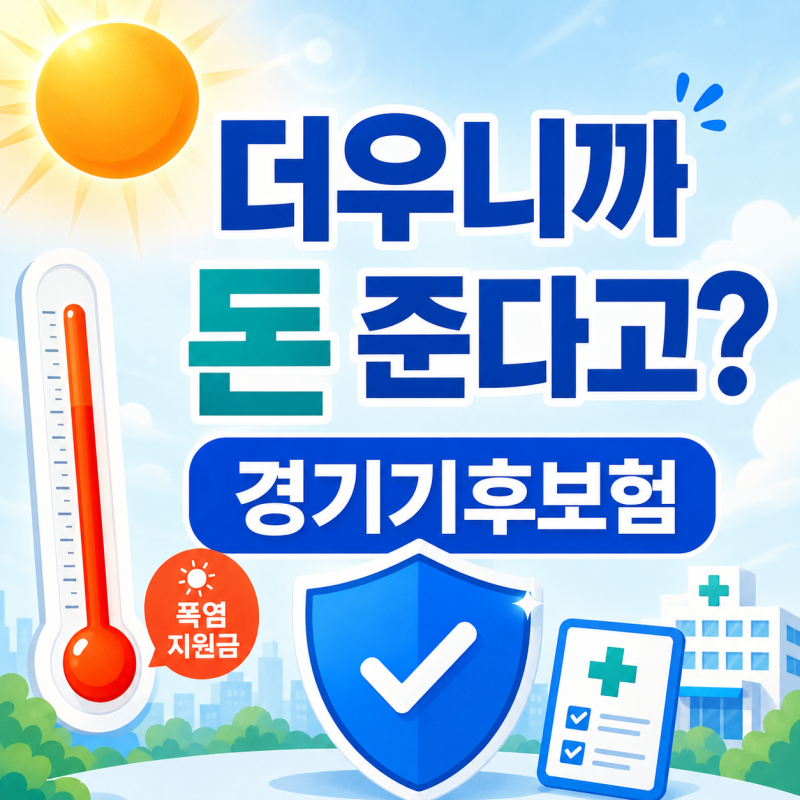 “더우니까 돈 준다고?” 폭염 지원금 경기기후보험 조건 청구방법
