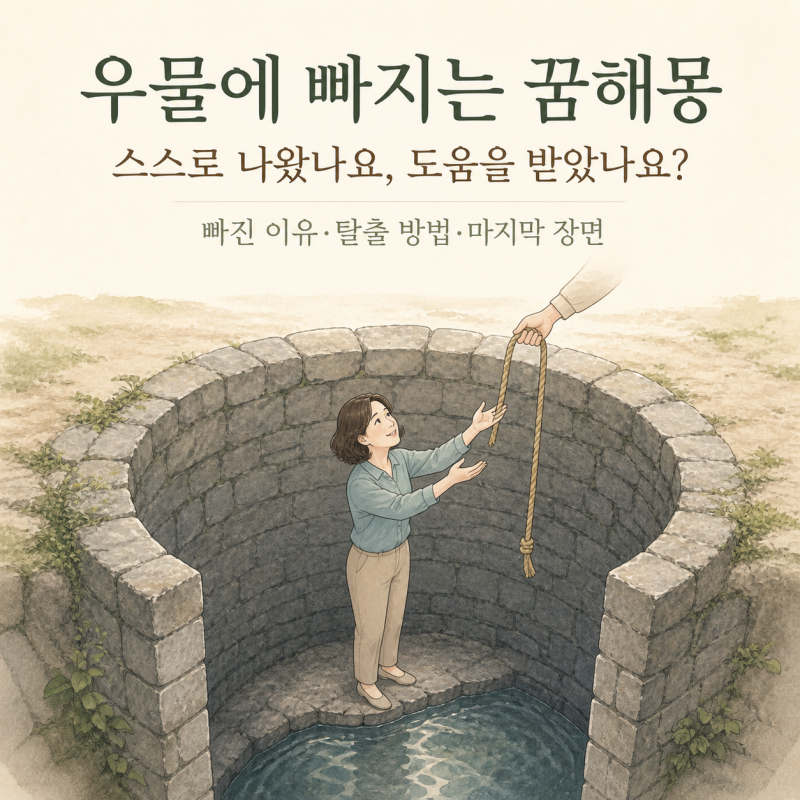 우물에 빠지는 꿈해몽 | 스스로 나왔나요, 도움을 받았나요? 18가지