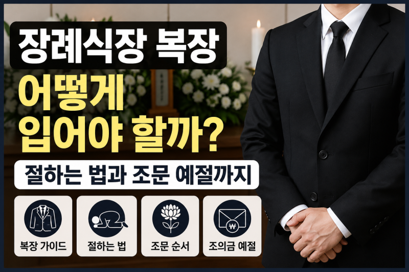 장례식장 복장 어떻게 입어야 할까? 절하는 법과 조문 예절까지