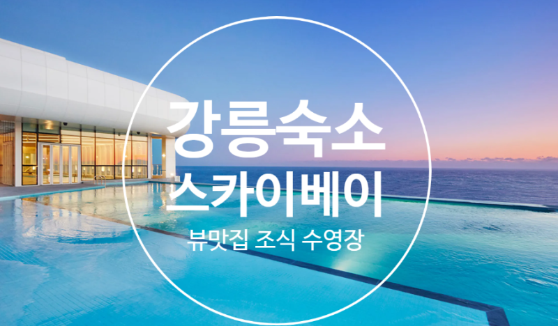 스카이베이 경포 호텔 조식 수영장 해변 바로 앞 뷰 맛집 추천