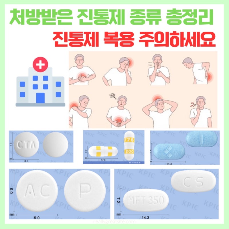 처방받은 진통제 종류 총정리 | 여러과 진통제 복용 주의하세요