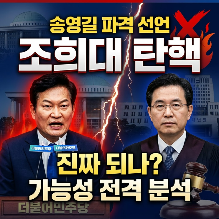 <b>송영길</b>이 꺼낸 <b>조희대 탄핵</b>, 진짜 되나