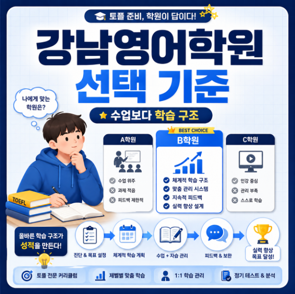 강남영어학원 선택 기준｜뉴토플 기본기부터 학습 관리까지