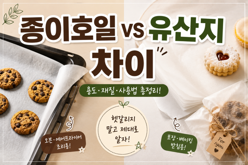 종이호일 vs 유산지 차이! 오븐 사용부터 용도까지 총정리
