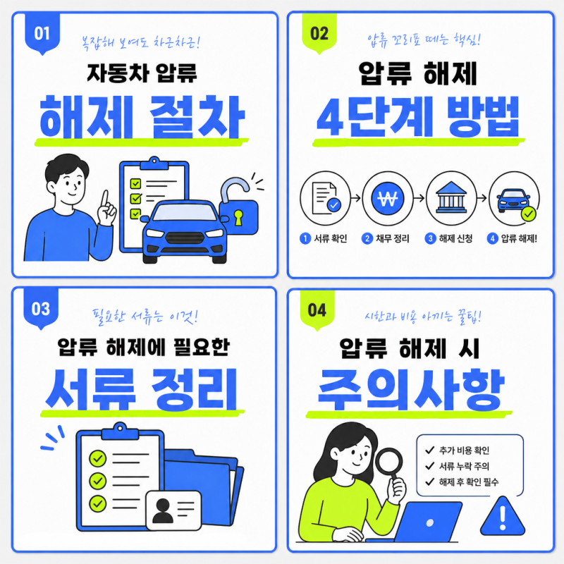 자동차 압류 해제 방법, 압류된 차량 어떻게 풀까요? (절차·서류 총정리)