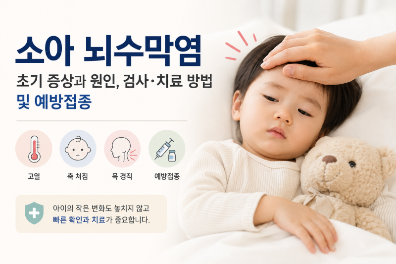 소아 아기 뇌수막염 초기 증상과 원인, 검사 치료 방법 및 예방접종