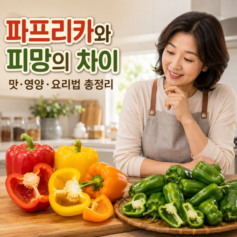파프리카와 피망의 차이｜맛·색깔·영양성분·요리 활용법 총정리