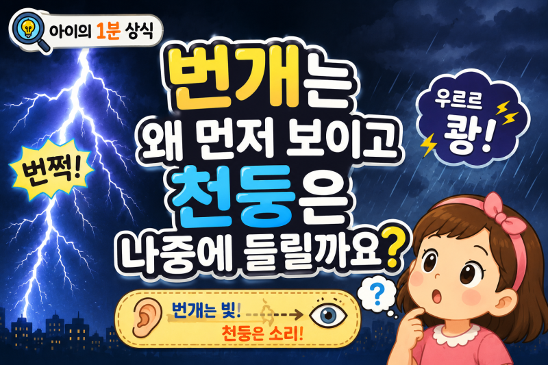번개는 왜 먼저 보이고 천둥은 나중에 들릴까요?
