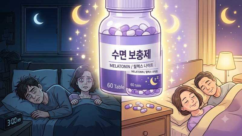 50대 수면 장애 극복! 멜라토닌 직구 영양제 올바른 복용법