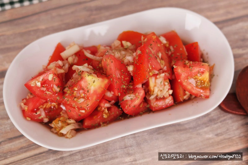토마토 마리네이드 레시피로 완성하는 큰 토마토 요리 토마토 샐러드 소스 꿀팁