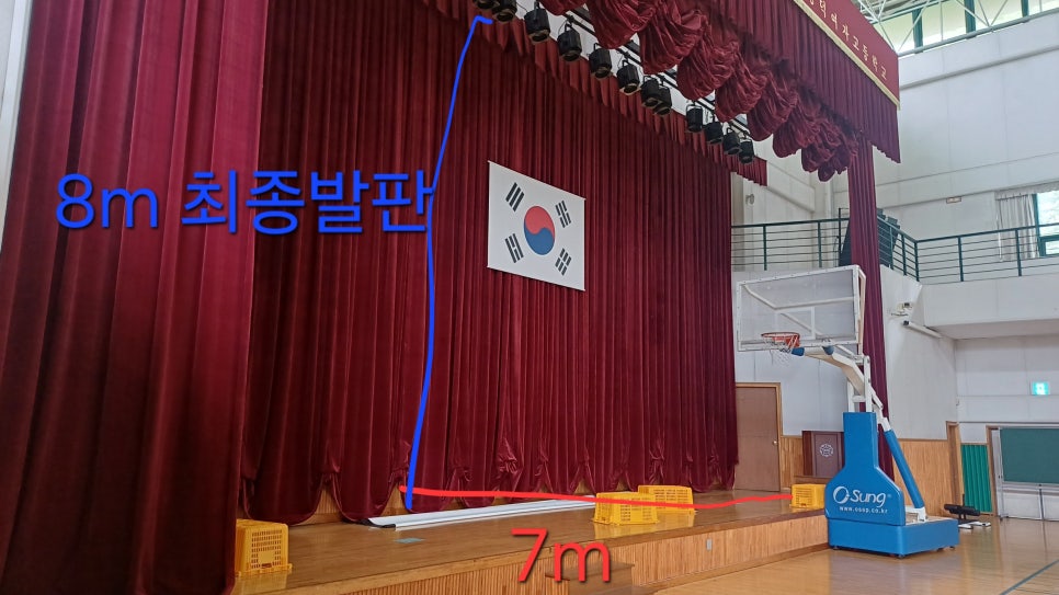 실내 시스템비계 분당 학교 체육관 스크린도어설치를 위한 비계 시공