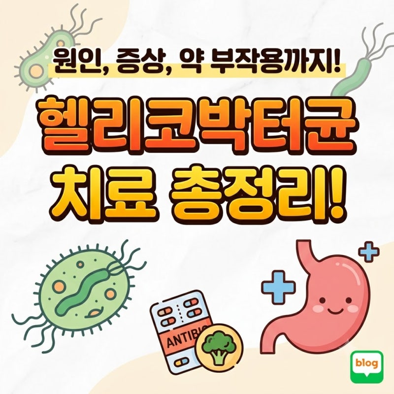 헬리코박터균 치료방법과 원인, 제균치료 약 부작용 총정리