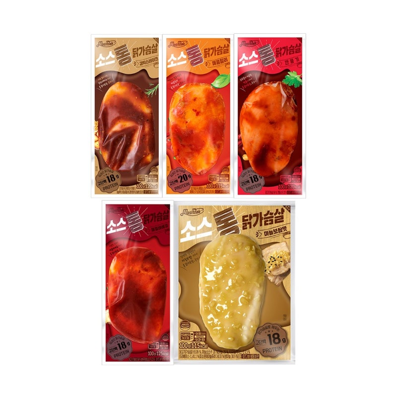 잘 나가는 제품 꼬기다닭가슴살 [랭킹닭컴] 맛있닭 소스 통 닭가슴살 5종 맛보기 세트, 100g, 30....