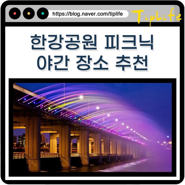 한강공원 피크닉 대여 팁과 준비물 야간 장소 추천 반포 뚝섬 망원 이촌 여의도 등 (주차비는....