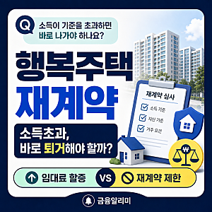 행복주택 재계약 소득초과, 임대료가 오르거나 계약이 끝날까?