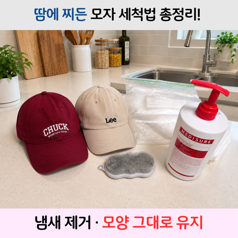 땀에 찌든 모자 세탁법 총정리 | 볼캡 세탁 방법과 모자 냄새 제거 꿀팁
