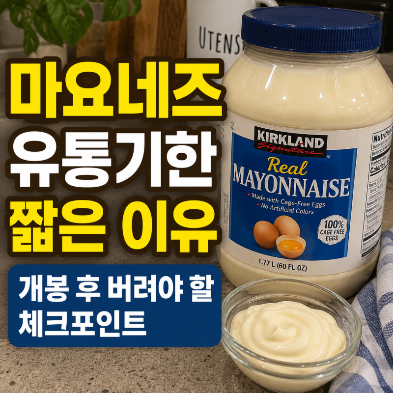 마요네즈 유통기한 짧은 이유 | 개봉 후 버려야 할 체크포인트