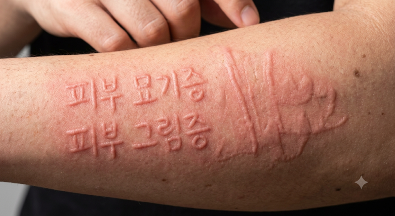 피부 부어오름 자국, 피부 묘기증 완치 될까?